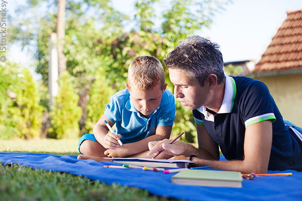 Father and Son Drawing