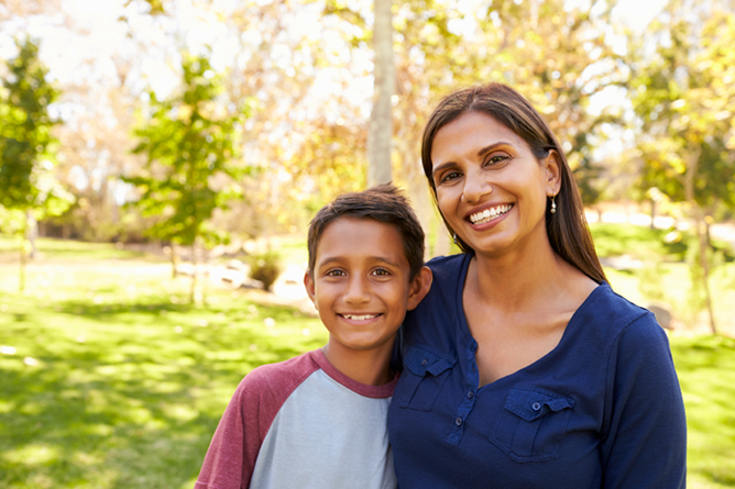 mother and son